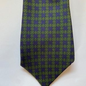 Dark Blue Hermes Silk Tie